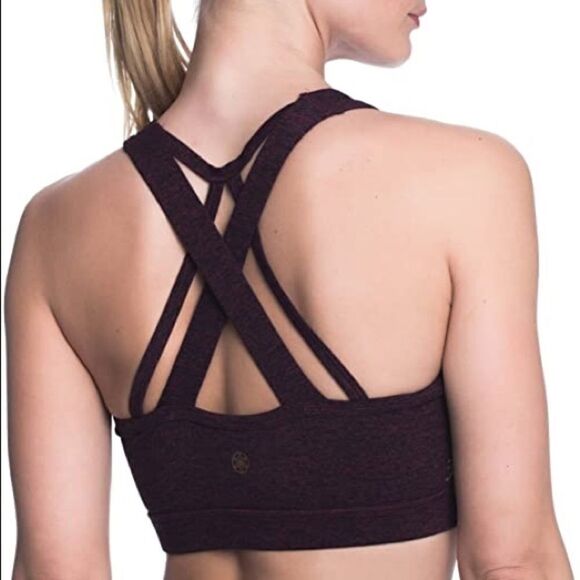 New GAIAM CARMEN BRALETTE PICKLED BEET HEATHER - Picture 3 of 4